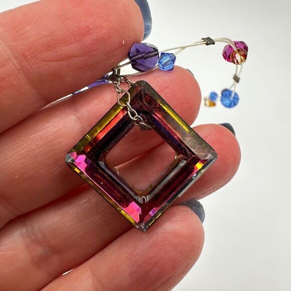 16" Swarovski crystal beads on wire,  with 925 stamped clasp necklace! - Picture 6 of 14